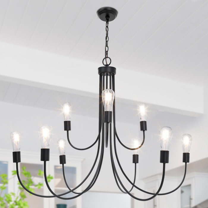 Zyrelon 9-Light Black Chandeliers