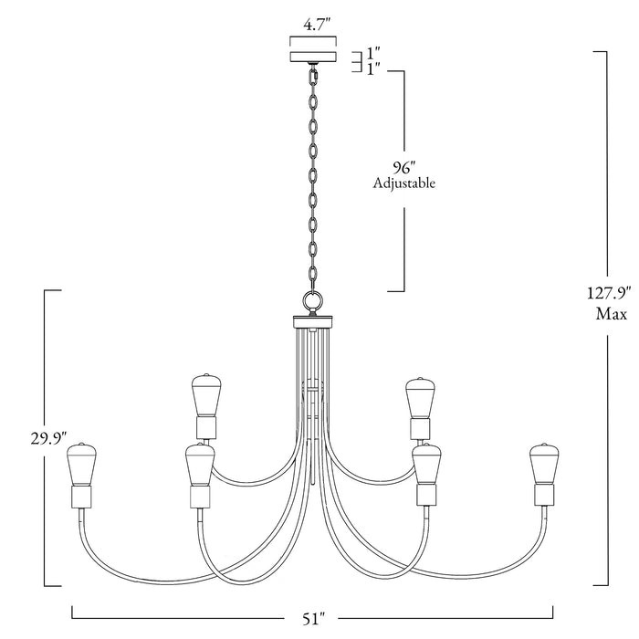 Zyrelon 9-Light Black Chandeliers