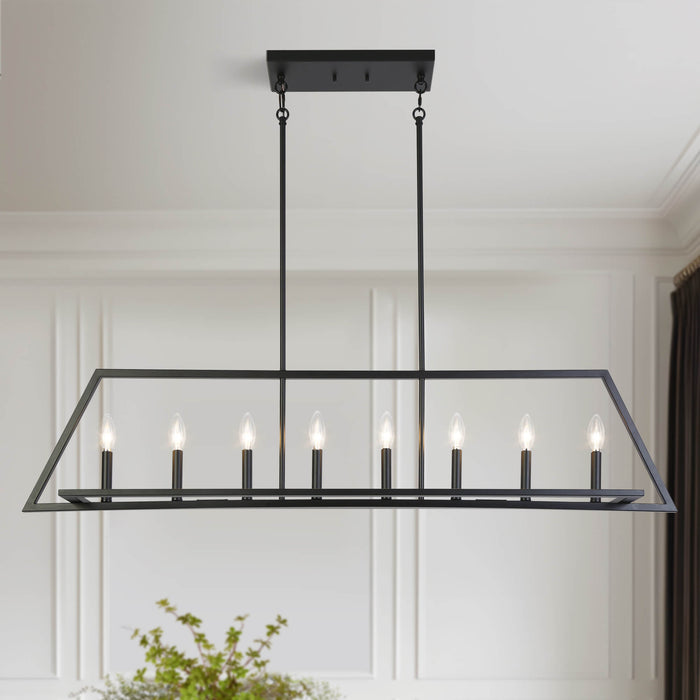 Zorvior 8-Light Black Island Lights