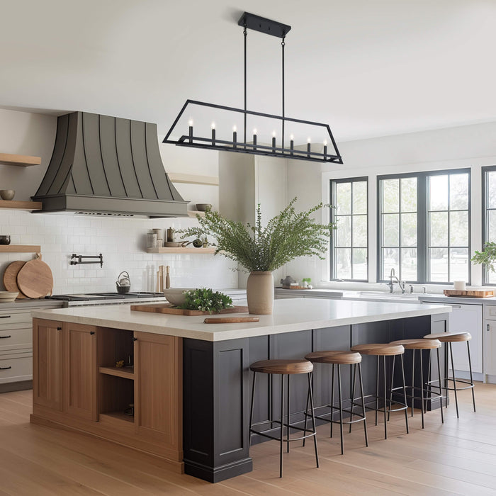 Zorvior 8-Light Black Island Lights