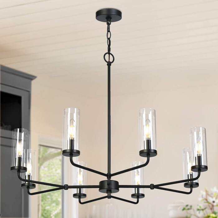Tovarel 8-Light Black Chandelier