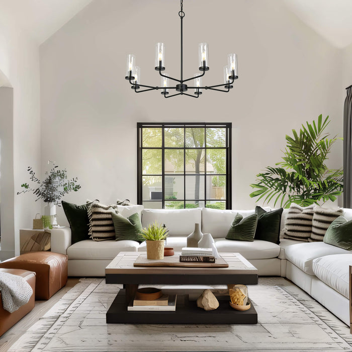 Tovarel 8-Light Black Chandelier