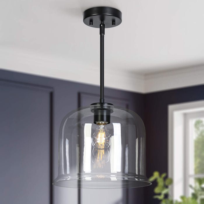 Faylora 1-Light Black Pendant Light