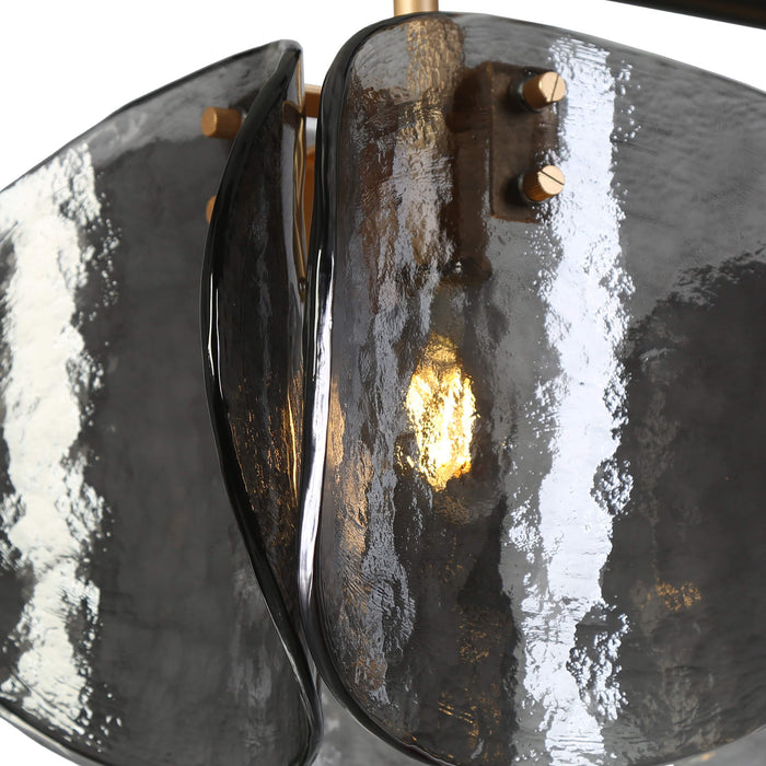 Velorin 5-Light Black and Gold Island Light