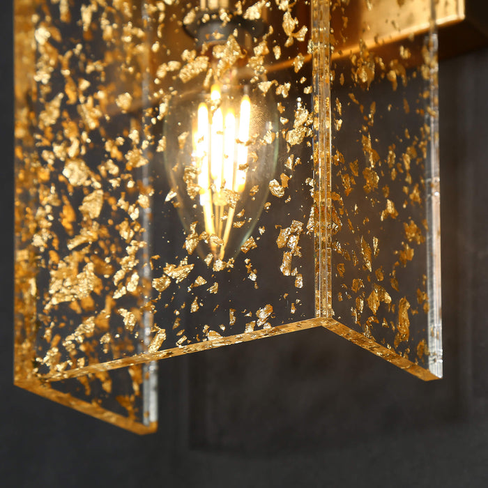 Elvire 1-Light Brass Acrylic Wall Sconce