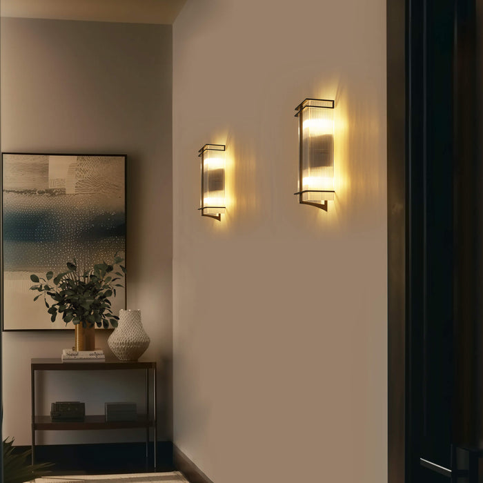 Zalvian 2-Light Black Wall Sconce