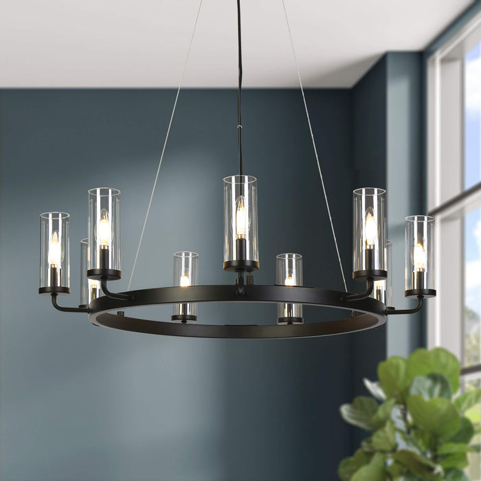 Tovarel 9-Light Black Chandelier
