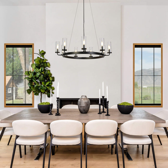 Tovarel 9-Light Black Chandelier