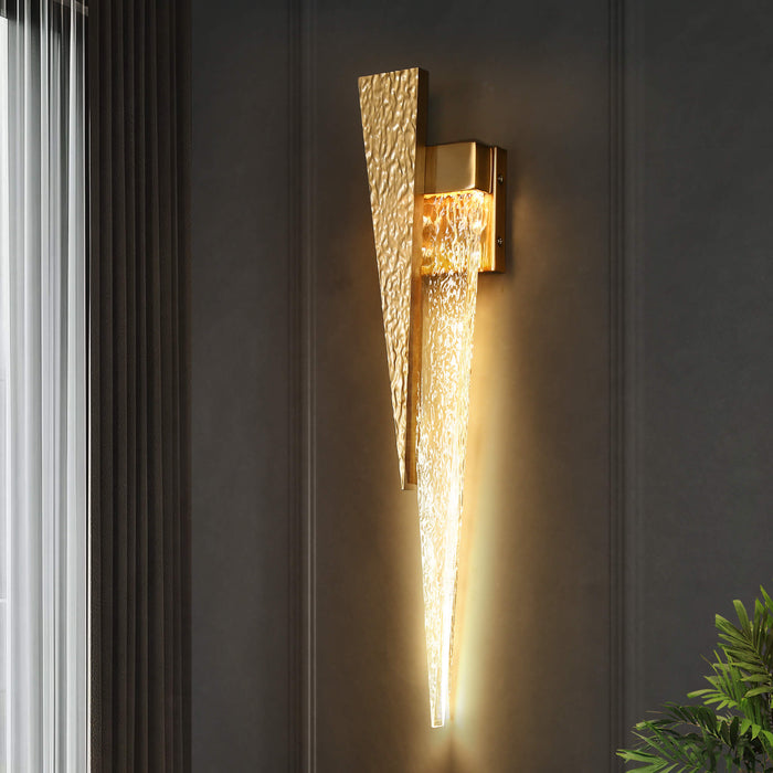 Drelise 1-Light LED Gold Acrylic Wall Sconce