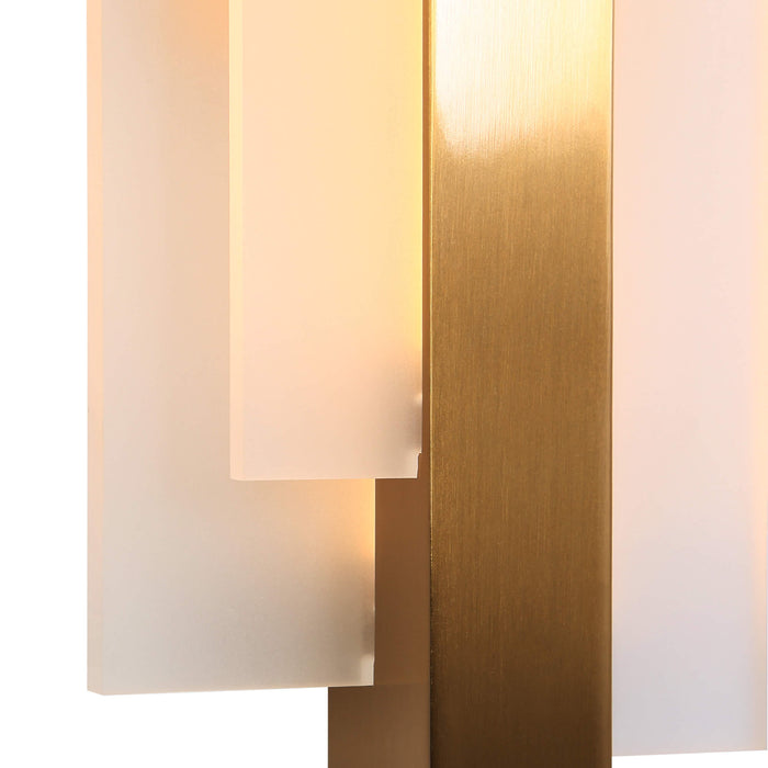 Zyvia 1-Light LED Brass Acrylic Wall Sconce