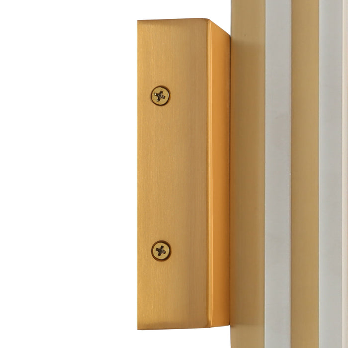 Zyvia 1-Light LED Brass Acrylic Wall Sconce