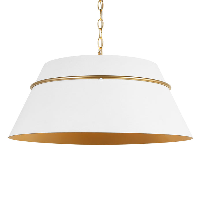 Lumora 4-Light White and Gold Chandelier Pendant