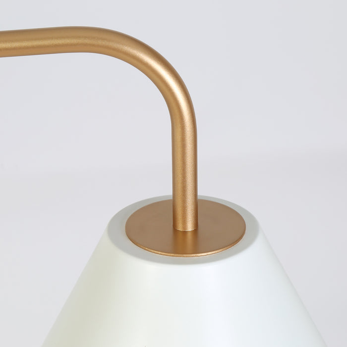 Serivon 3-Light White and Gold Island Light