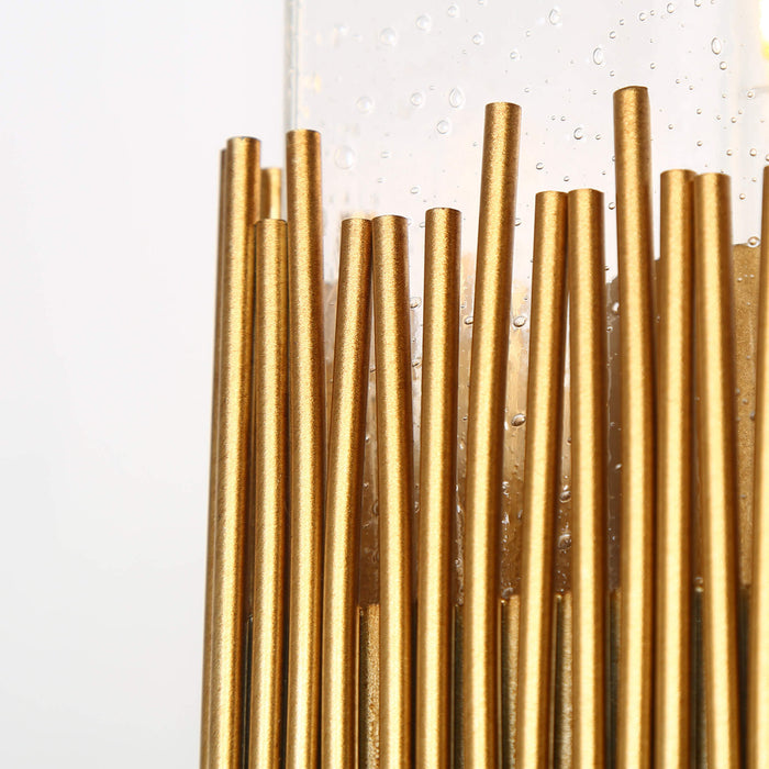 Melorin 2-Light Gold Seeded Glass Wall Sconce