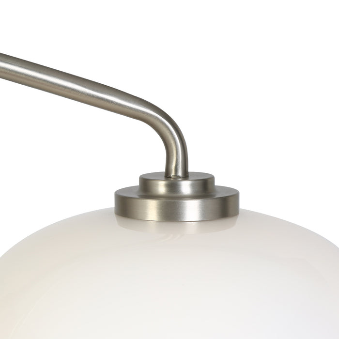 Wesrode 3-Light Brushed Nickel Frosted Glass Island Light