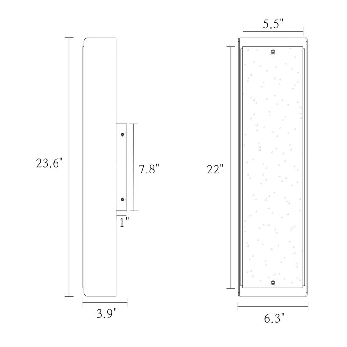 Zyvora 1-Light LED Black and Brass Acrylic Wall Sconce