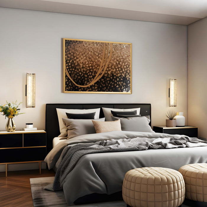 Zyvora 1-Light LED Black and Brass Acrylic Wall Sconce