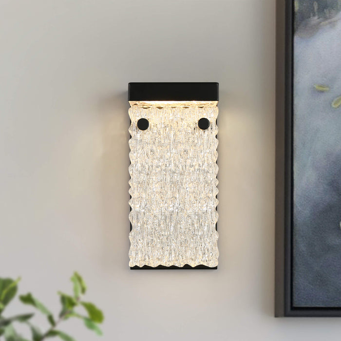 Melora 1-Light LED Black Acrylic Wall Sconce