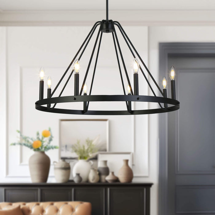 Meytora 8-Light Black Chandelier
