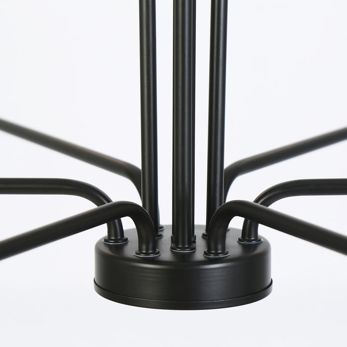 Ravirea 9-Light Black and Gold Candlestick Chandelier