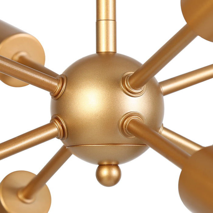 Ravirea 8-Light Black and Gold Drum Chandelier