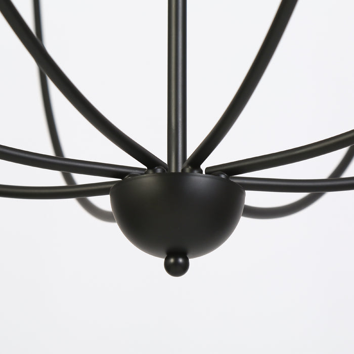 Nuvina 8-Light Black Candlestick Chandelier