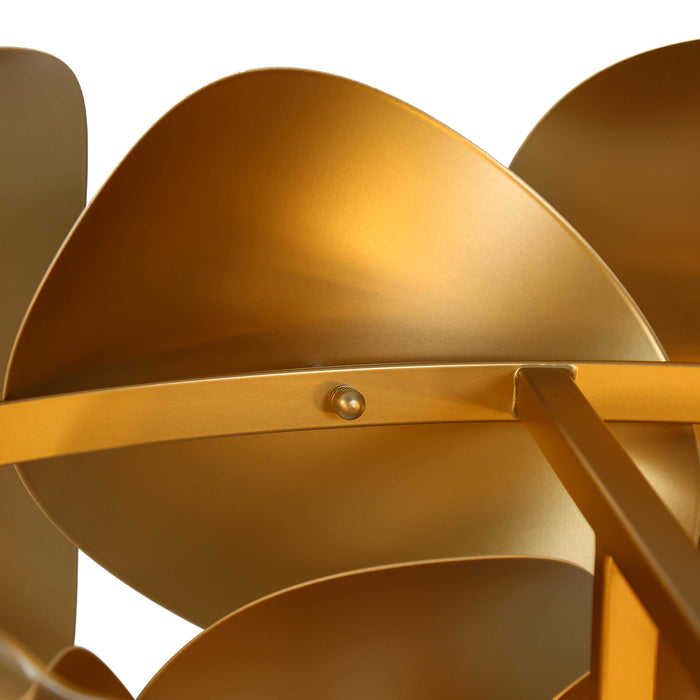 Aurvia 8-Light White and Gold Chandelier