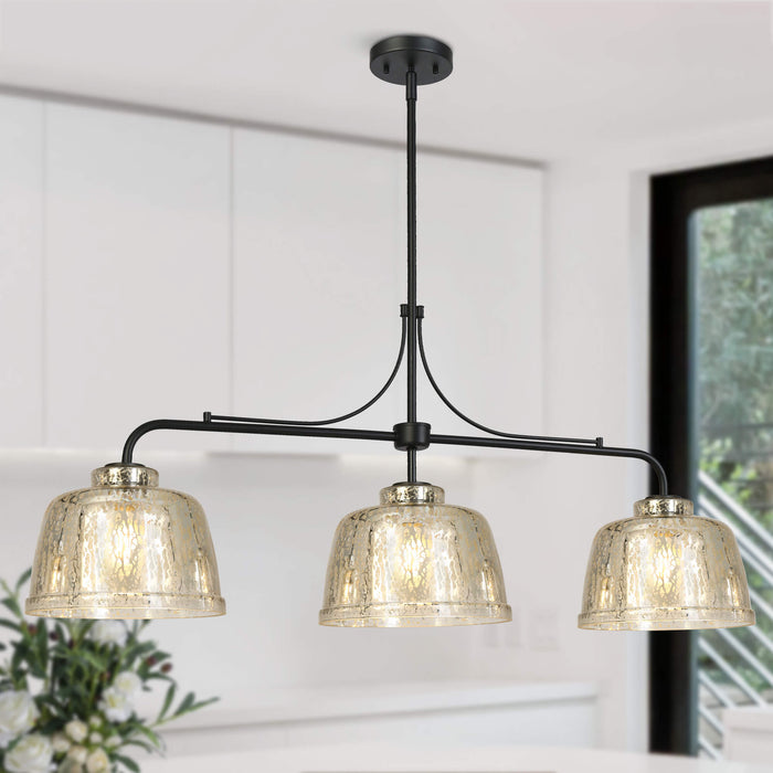 Brinor 3-Light Black Island Light