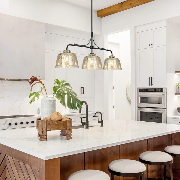 Brinor 3-Light Black Island Light