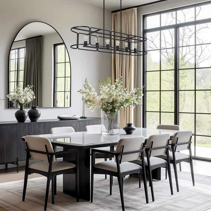 Zyrelon 6-Light Black Island Light