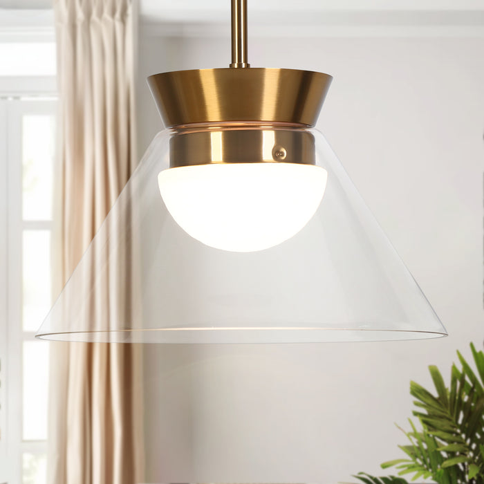 Golver 1-Light Brass Pendant Light
