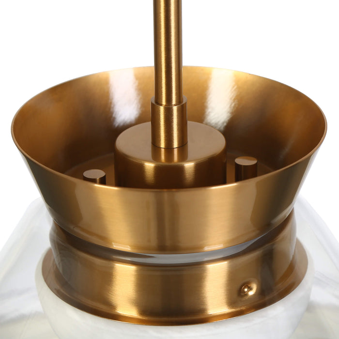 Golver 1-Light Brass Pendant Light