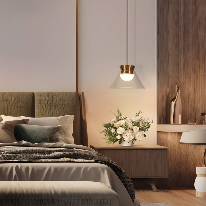 Golver 1-Light Brass Pendant Light