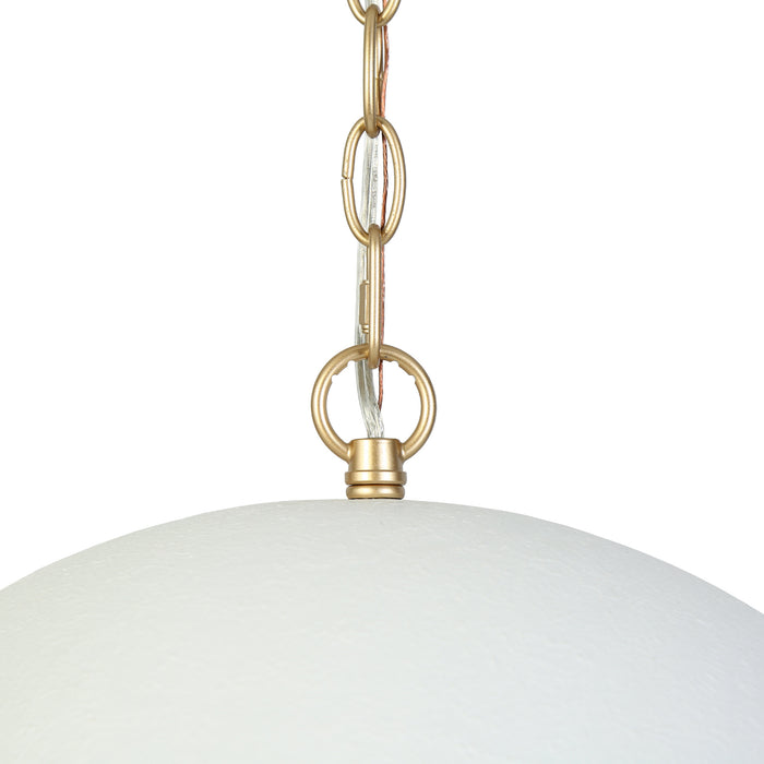 Lumora 1-Light White and Gold Pendant Light