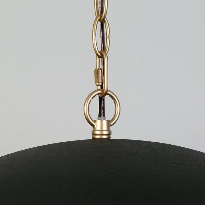 Lumora 1-Light Black and Gold Pendant Light