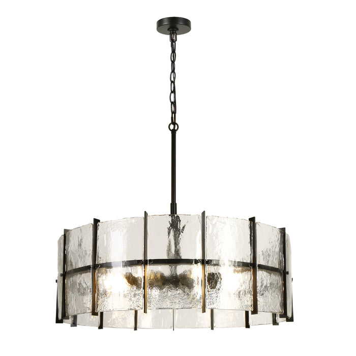 Kaelis 8-Light Black Drum Chandelier