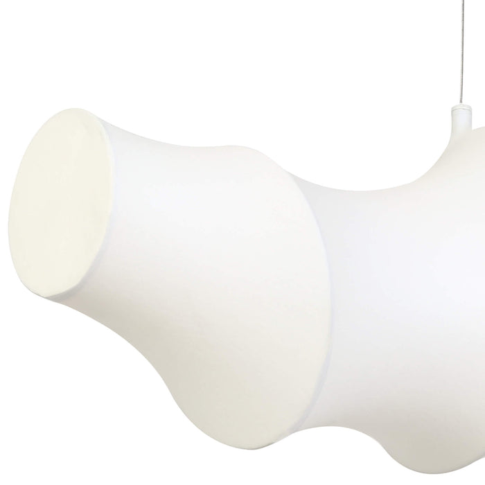 Alvino LED 1-Light White Fabric Island Light