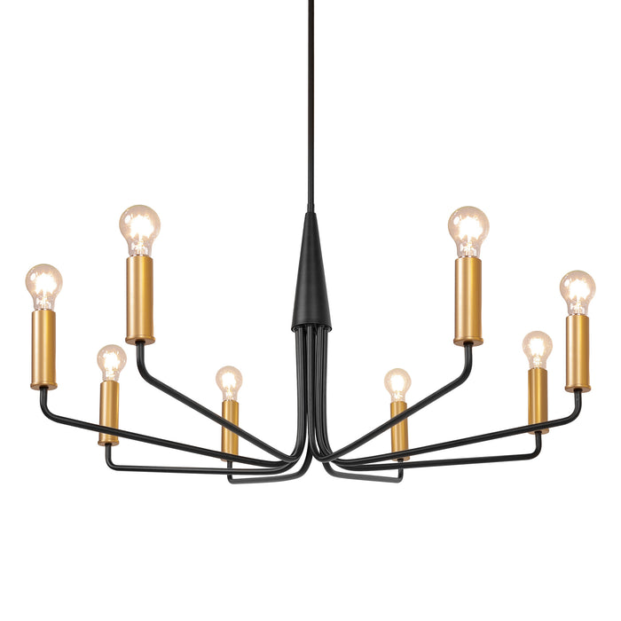 Thalyn 8-Light Black & Gold Classic Chandelier