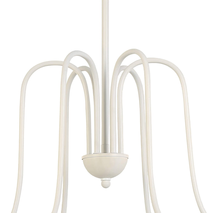 Tavielle 6-Light White Candle Curve Arm Classic Chandelier