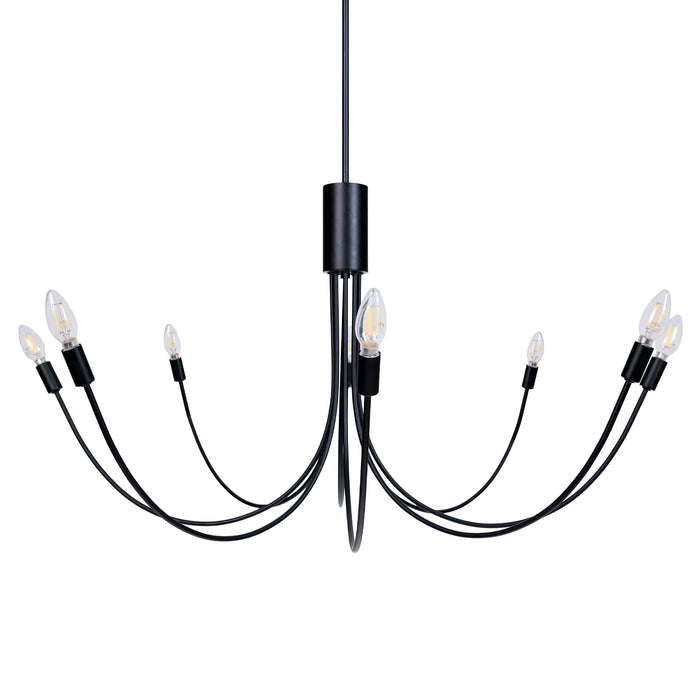 Zeyrah 8-Light Black Transitional Chandelier