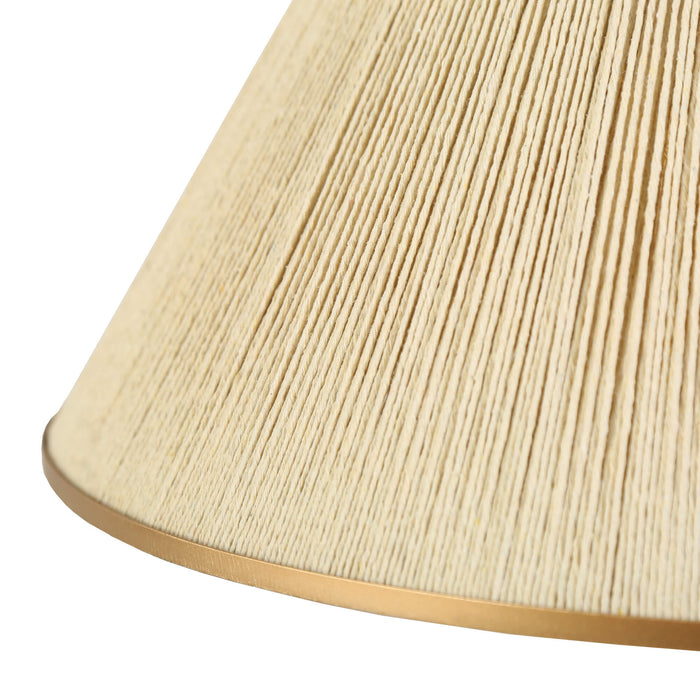 Aureno 1-Light Gold Beige Cotton Thread Pendant Light