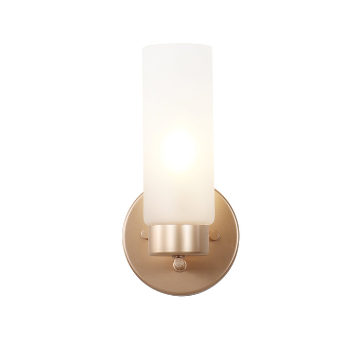 Arvion Modern 1-Light Wall Sconce with Cylinder Frosted Glass Shade