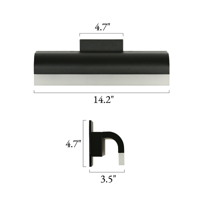 Calina 1-Light LED Black 14.2" Wall Sconce Acrylic Vanity Light