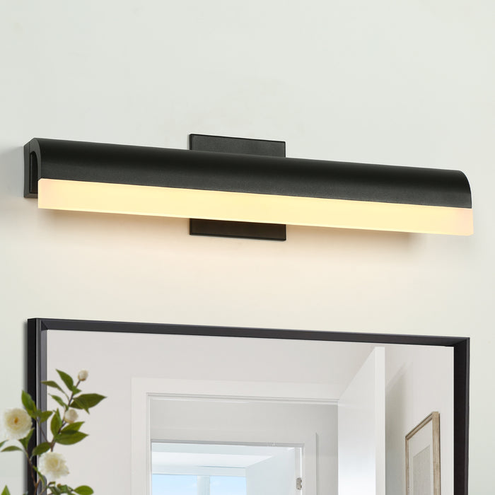 Calina 1-Light LED Black 20.5" Wall Sconce Acrylic Vanity Light