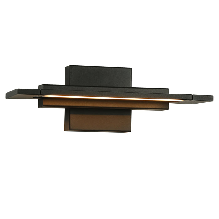 Lunova 1-Light Black Square Wall Sconce Vanity Light