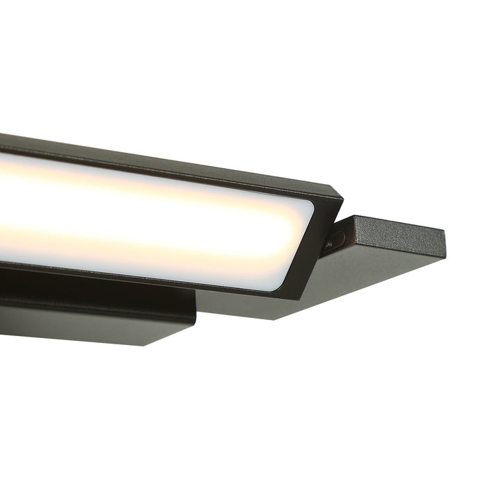 Lunova 1-Light Black Square Wall Sconce Vanity Light