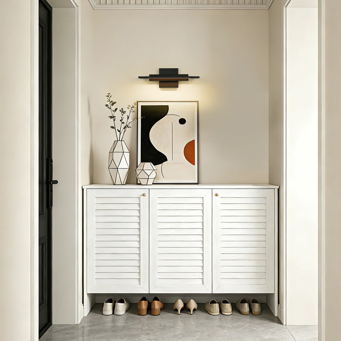 Lunova 1-Light Black Square Wall Sconce Vanity Light