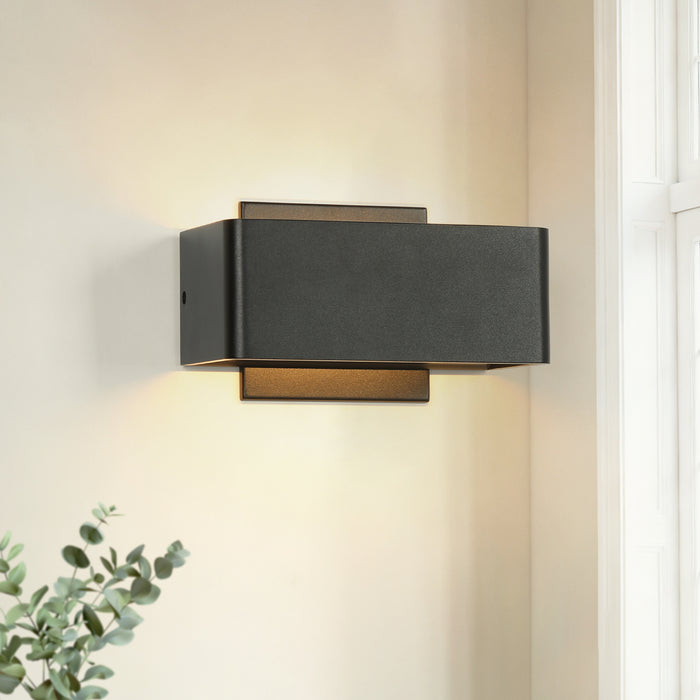 UnovaI 1-Light Black Square Wall Sconce