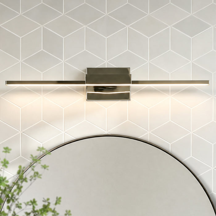 Povanl 1-Light Chrome Linear Vanity Light