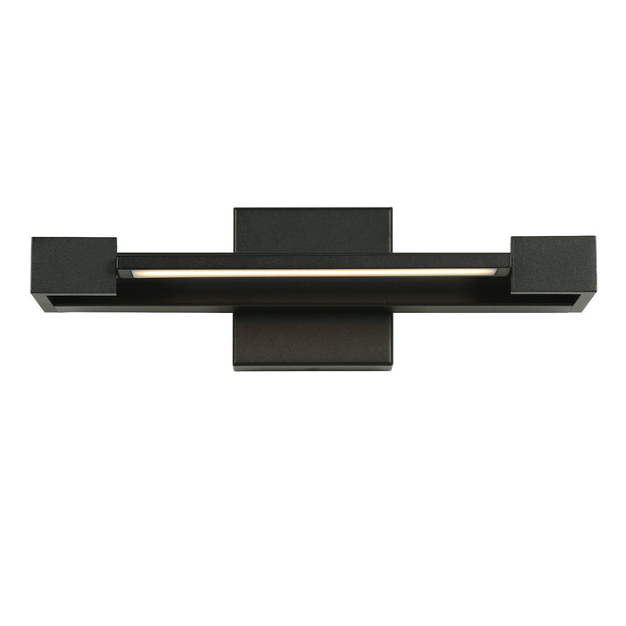 Povanl 1-Light Black Square Vanity Light